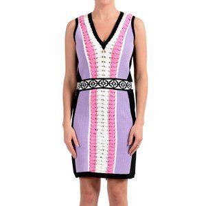 Versace Sleeveless Stretch Sheath Knitted Dress